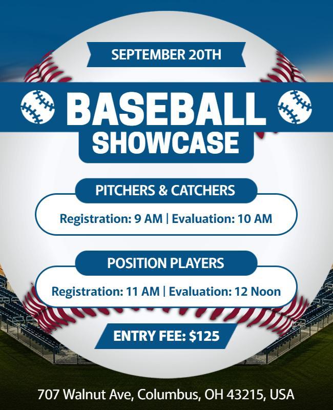 Baseball Showcase Event Flyer Template