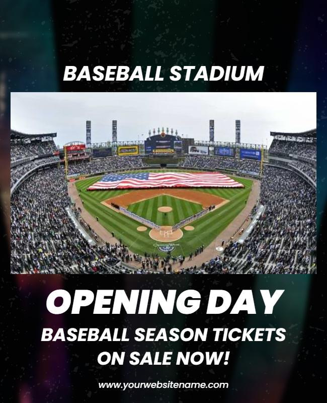 Baseball Stadium Opening Day Event Flyer Template