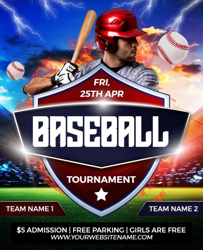 Baseball Tournament Flyer Template