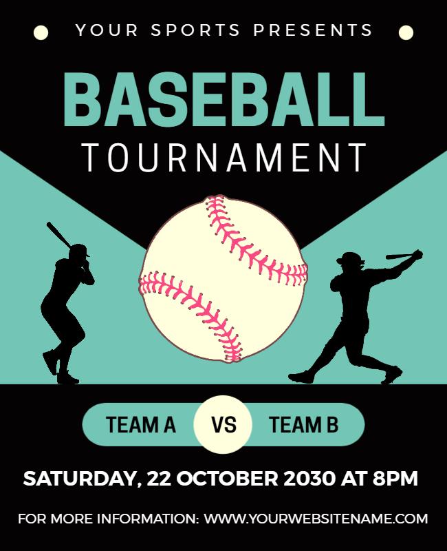 Baseball Tournament Sports Event Flyer Template