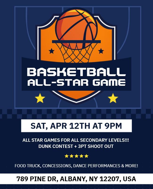 Basketball All-Star Game Event Flyer Template