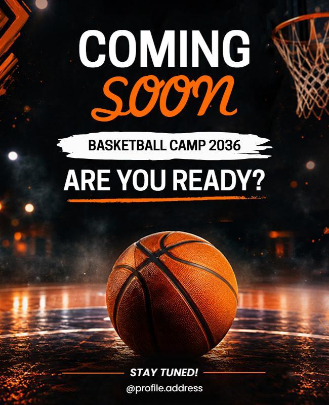 Basketball Camp Coming Soon Poster Template