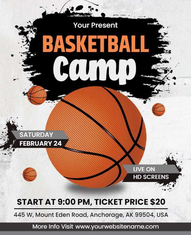 Basketball Camp Event Flyer Template