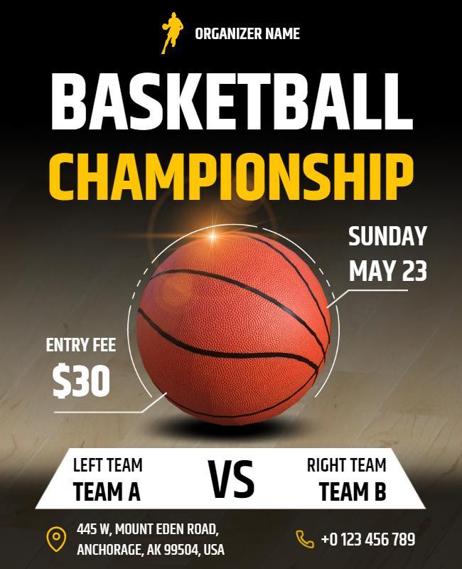 Basketball Championship Event Flyer Template