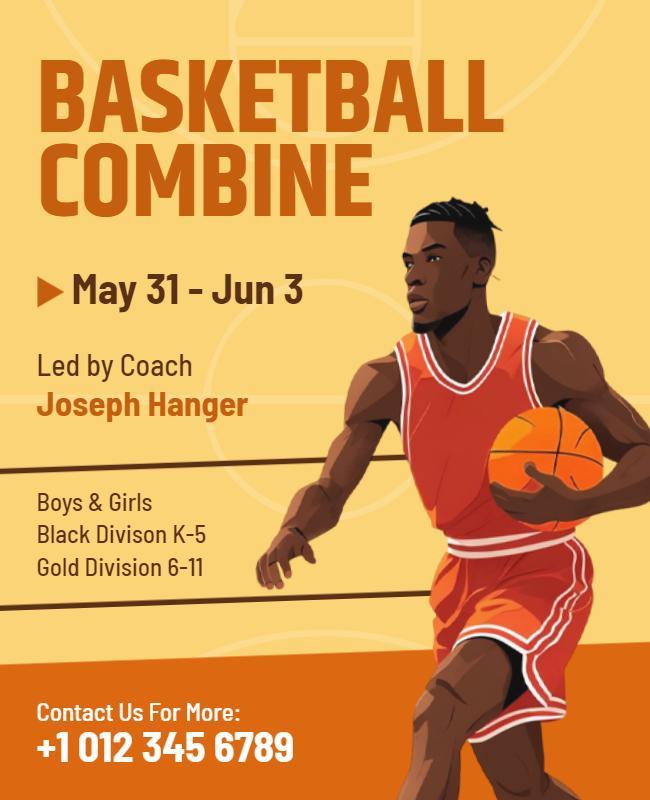 Basketball Combine Program Flyer Template