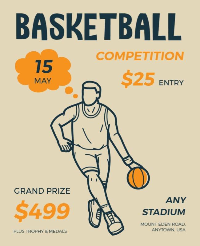 Basketball Competition Flyer Template