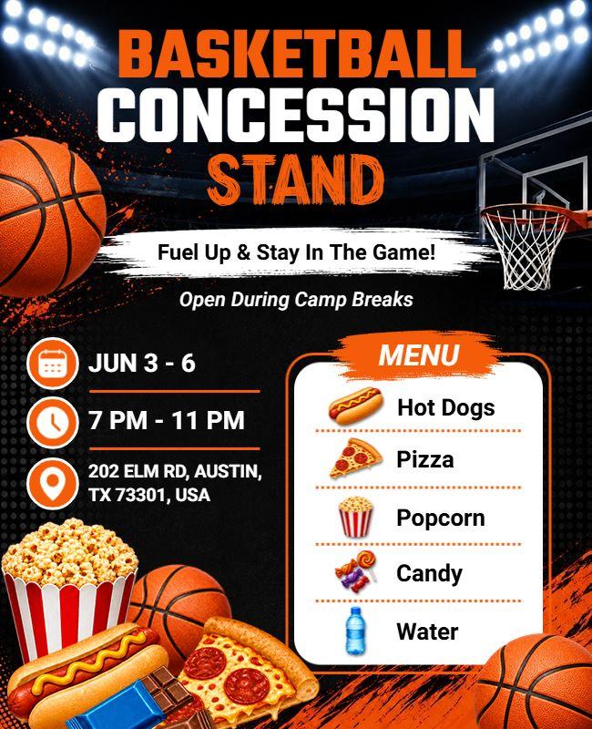 Basketball Concession Stand Flyer Template