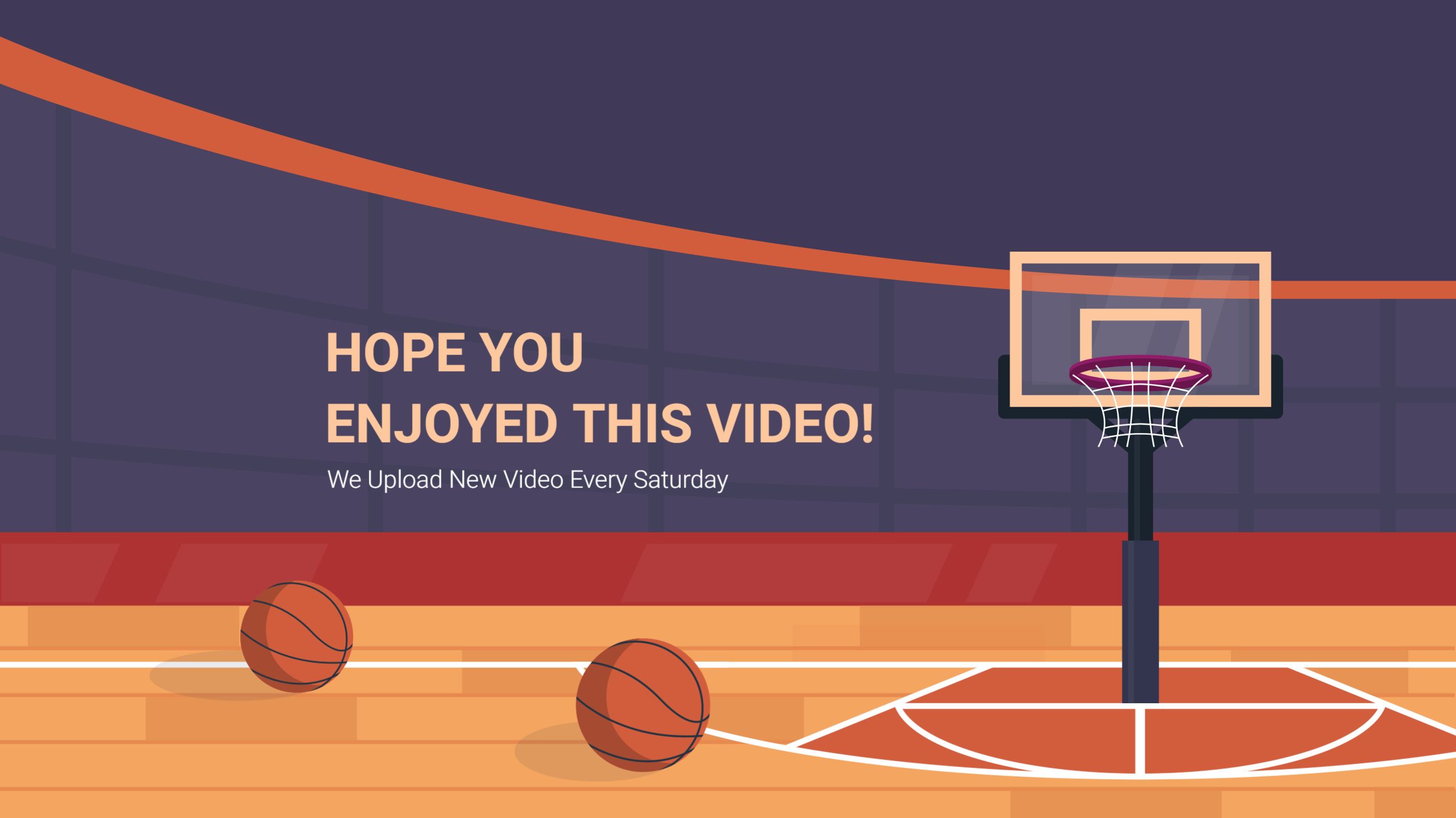 Basketball Court Theme with Engaging YouTube Video Banner Template