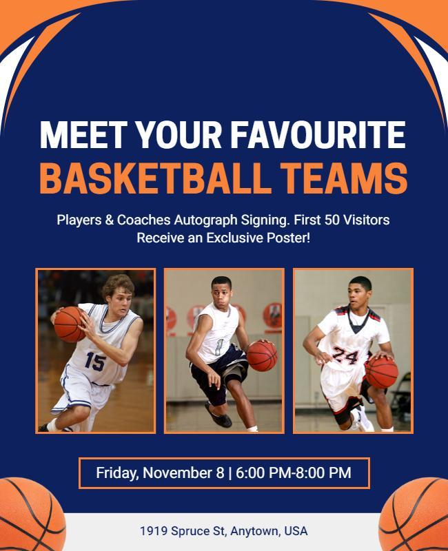 Basketball Team Meet and Greet Flyer Template