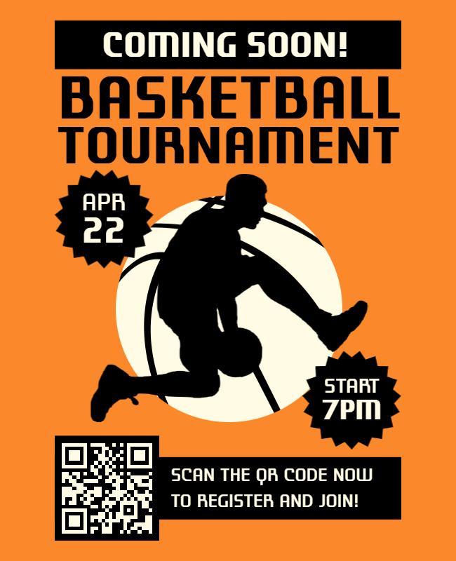 Basketball Tournament Coming Soon Flyer Template