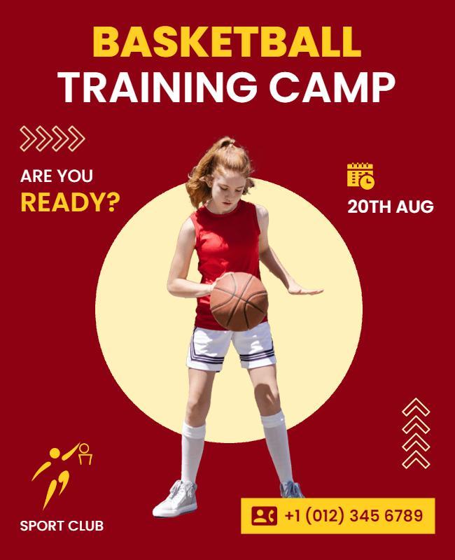 Basketball Training Camp Event Flyer Template