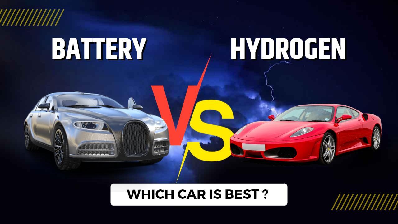 Battery vs Hydrogen Car Comparison YouTube Thumbnail Template