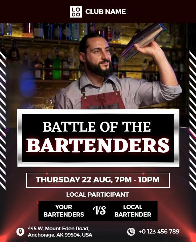 Battle Of the Bartenders Event Flyer Template