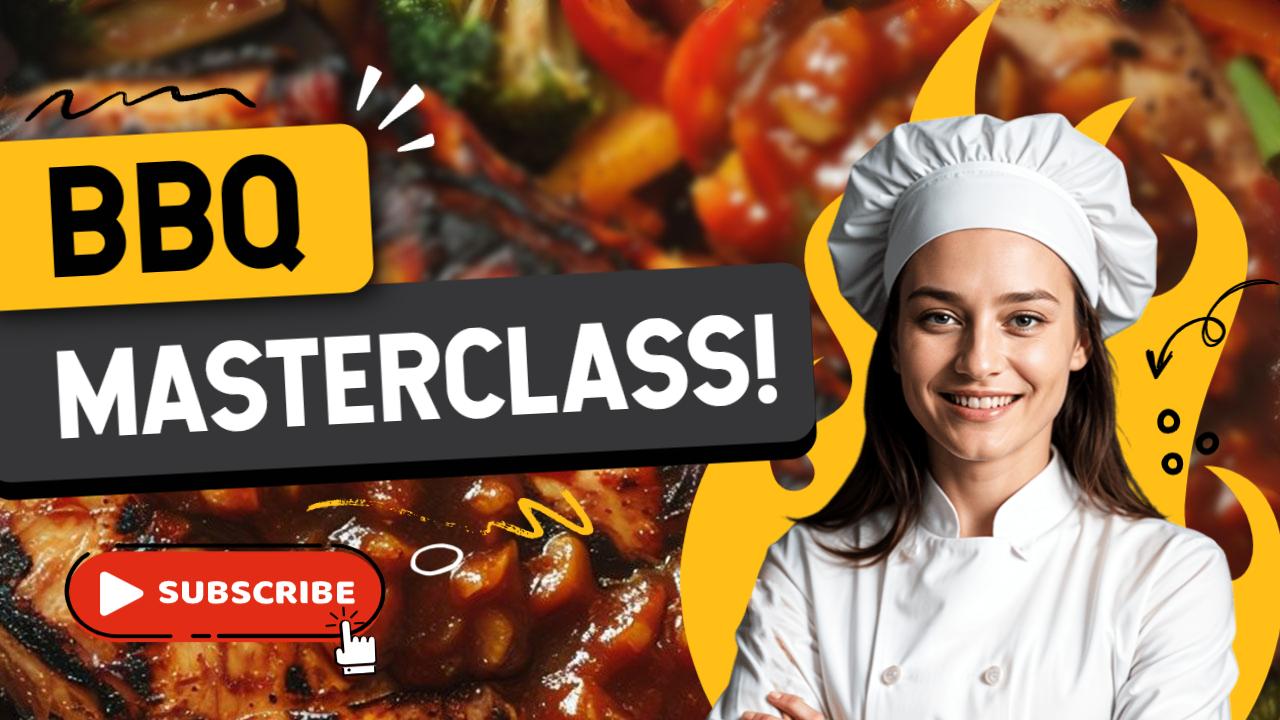 BBQ Cooking Masterclass Recipe Highlights YouTube Thumbnail Template
