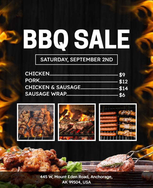 Bbq Food Sale Event Flyer Template