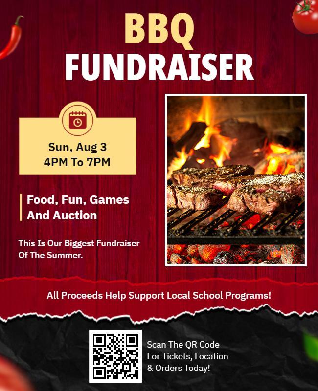 BBQ Fundraiser Event Flyer Template