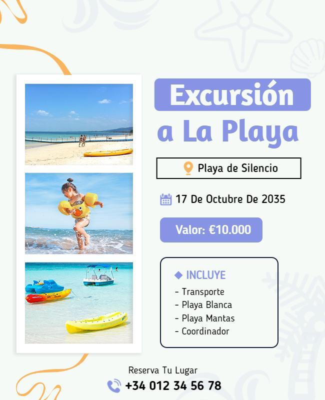 Beach Day Excursion Event Flyer Template