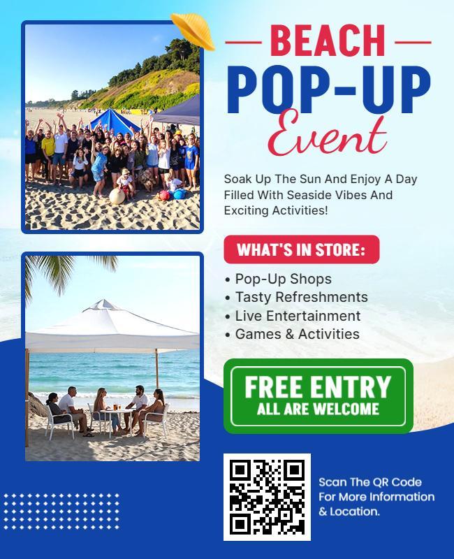 Beach Pop-up Event Flyer Template