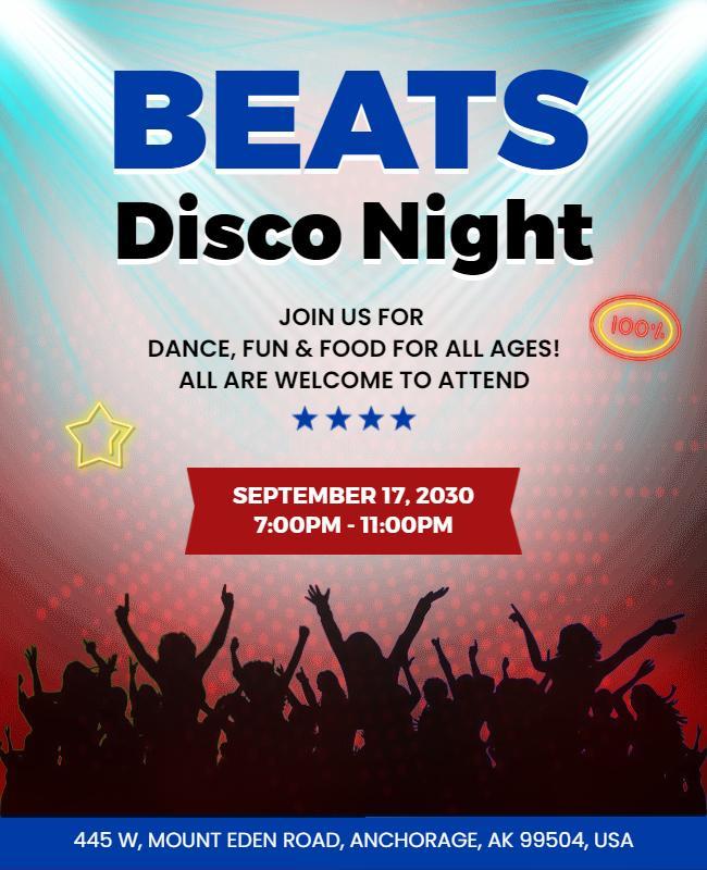 Beats Disco Night Event Flyer Template