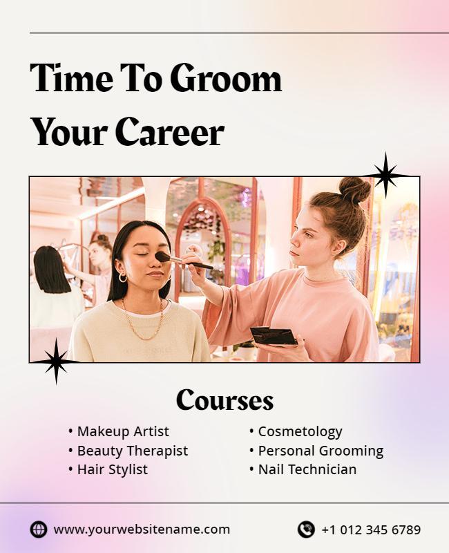 Beauty and Cosmetology Courses Flyer Template