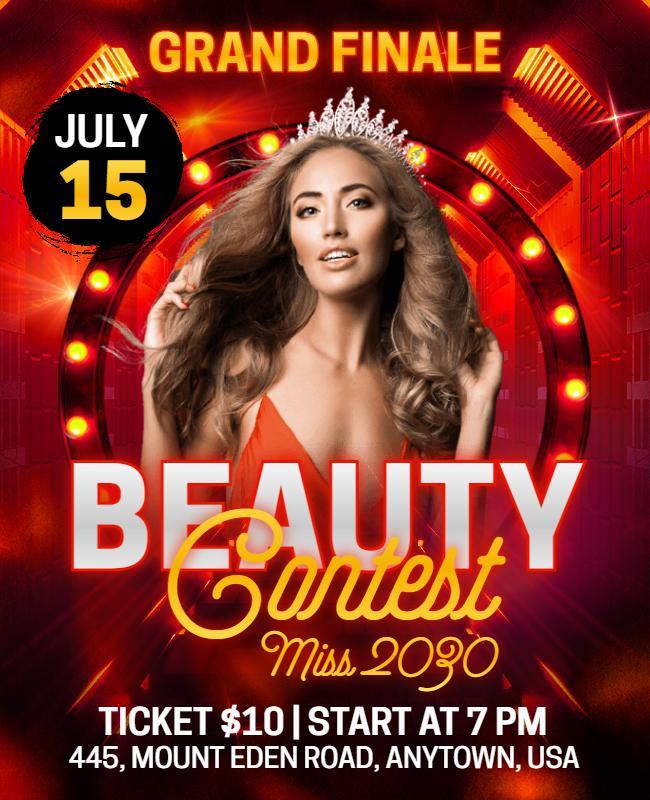 Beauty Contest Flyer Template