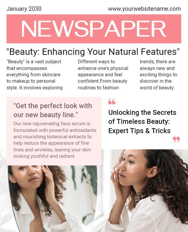 Beauty Enhancement Tips and Trends Flyer Template