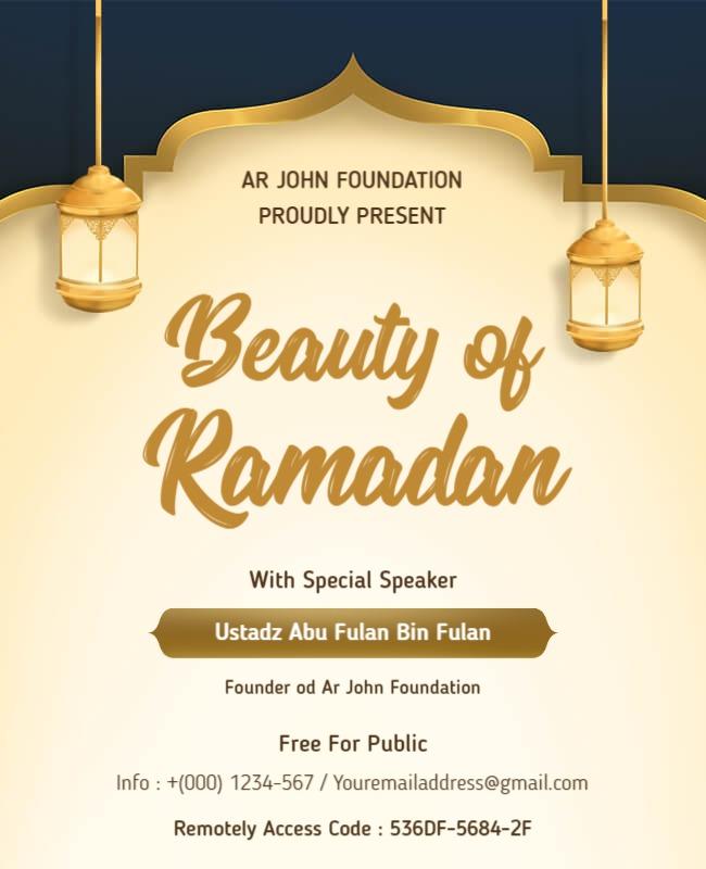 Beauty Of Ramadan Celebration Flyer Template