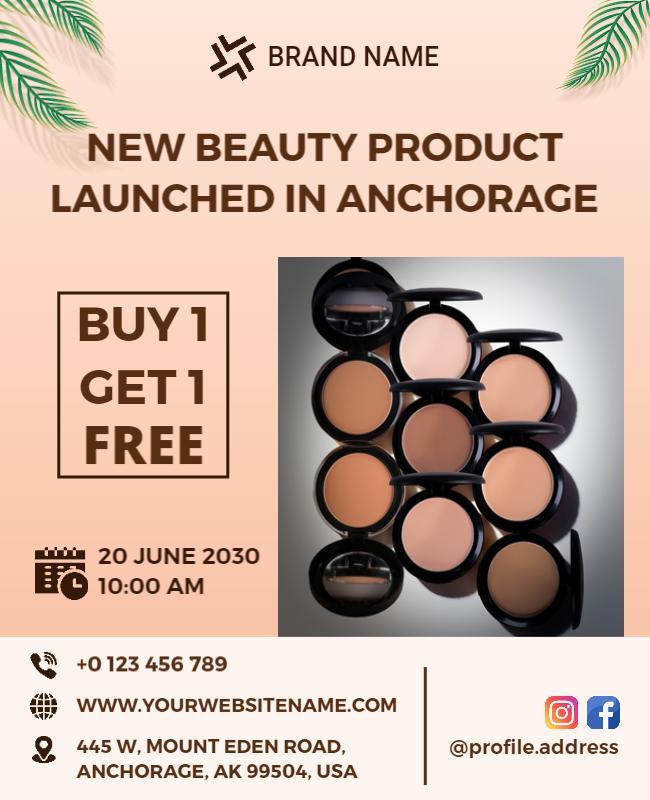 Beauty Product Launch Promotion Flyer Template