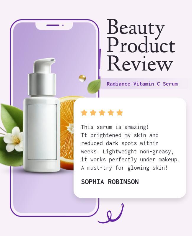 Beauty Product Review Flyer Template