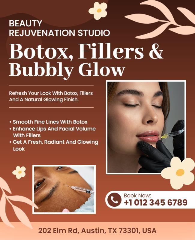 Beauty Rejuvenation Studio Botox and Fillers Flyer Template
