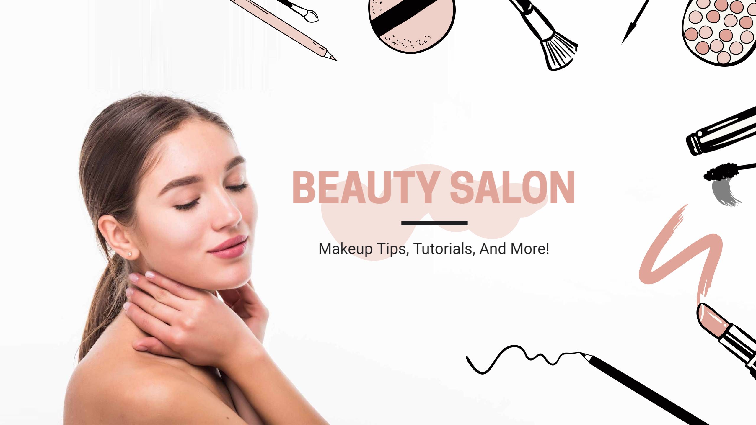 Beauty Salon Makeup Tips and Tutorials for YouTube Banner Template
