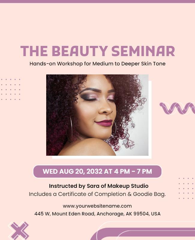 Beauty Seminar Workshop Flyer Template