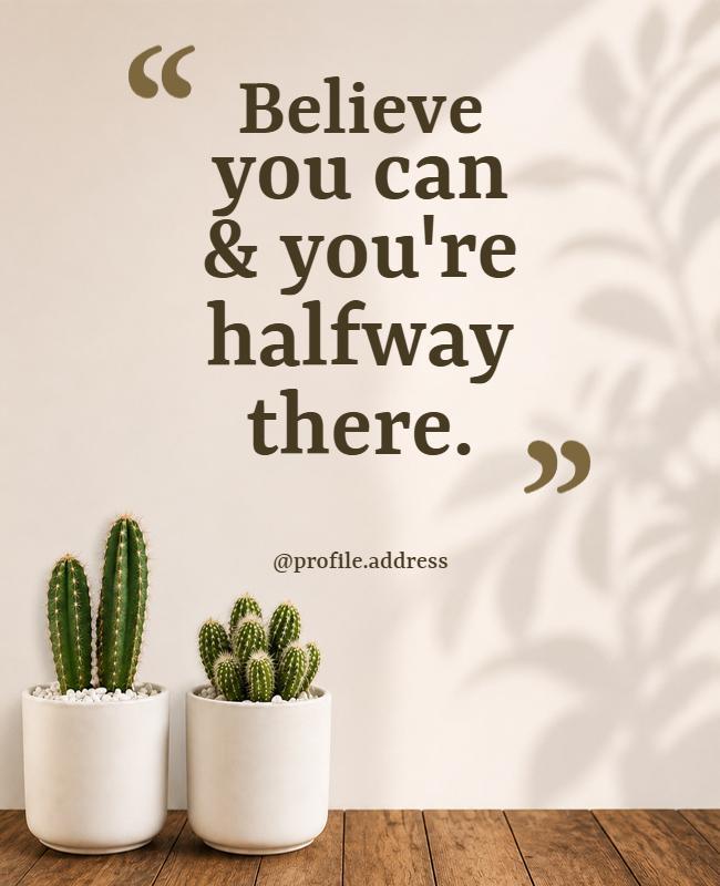 Believe in Yourself Motivational Poster Template