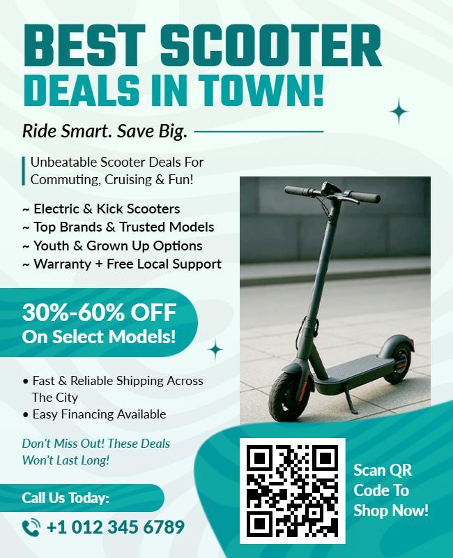 Best Scooter Deals Promotion Flyer Template