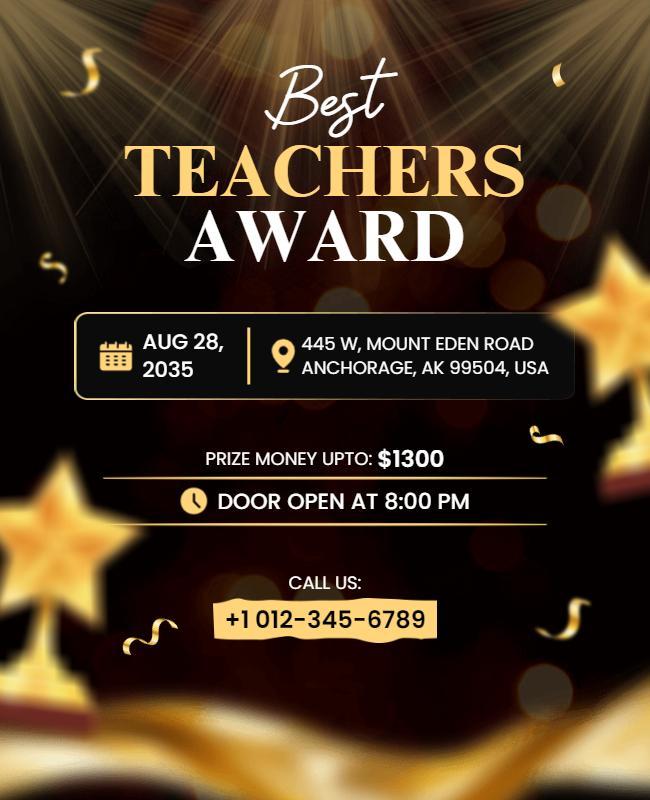 Best Teachers Award Ceremony Flyer Template