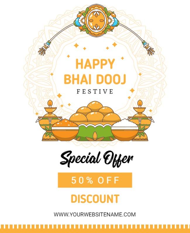 Bhai Dooj Festival Special Offer Flyer Template