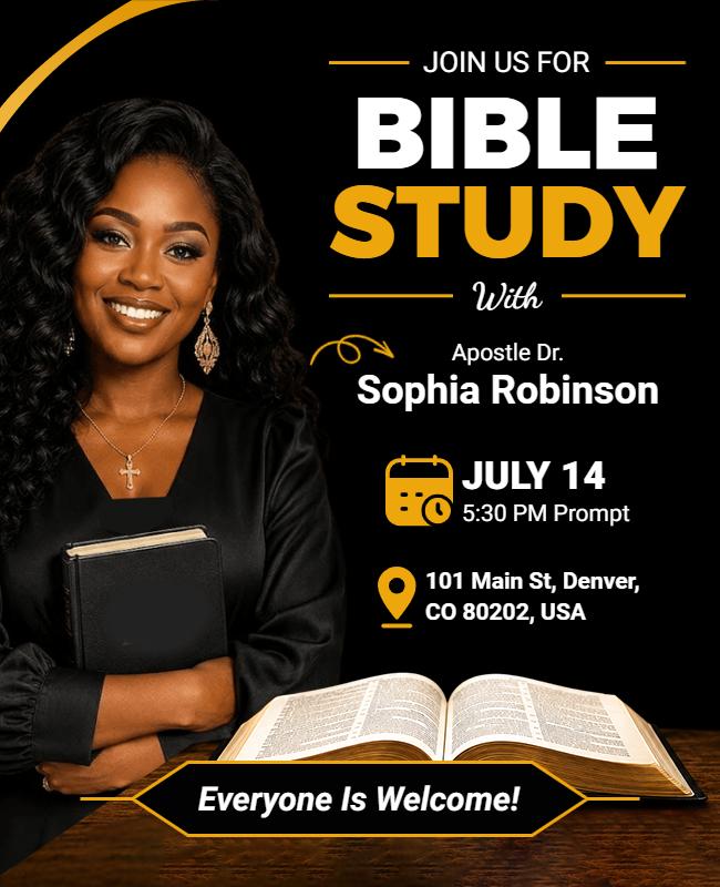 Bible Study Event Flyer Template