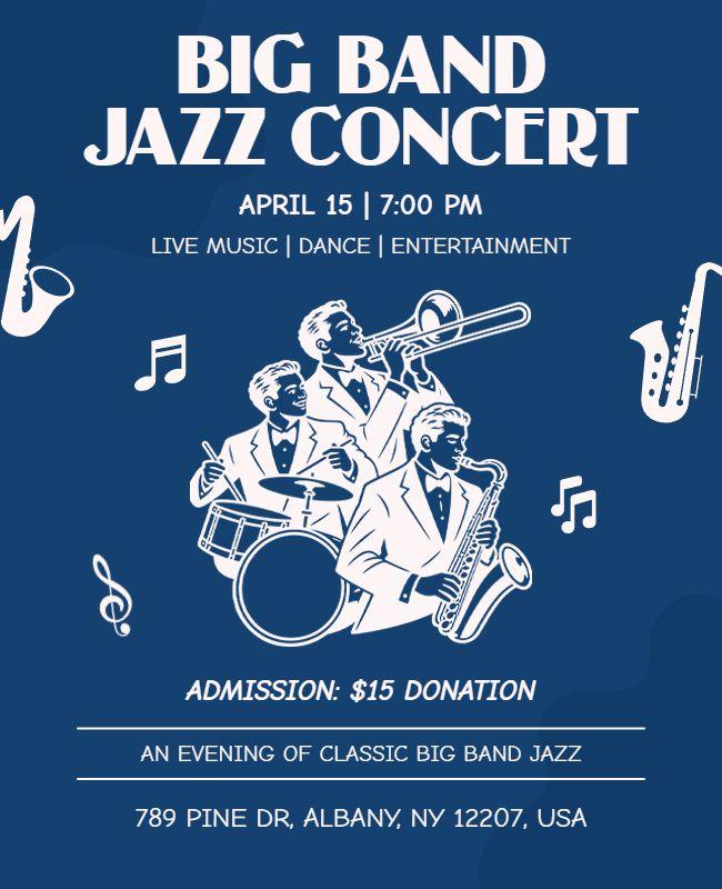 Big Band Jazz Concert Event Flyer Template