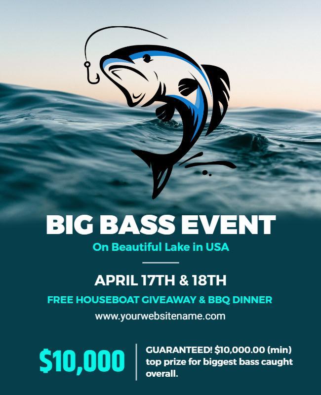 Big Bass Fishing Competition Event Flyer Template