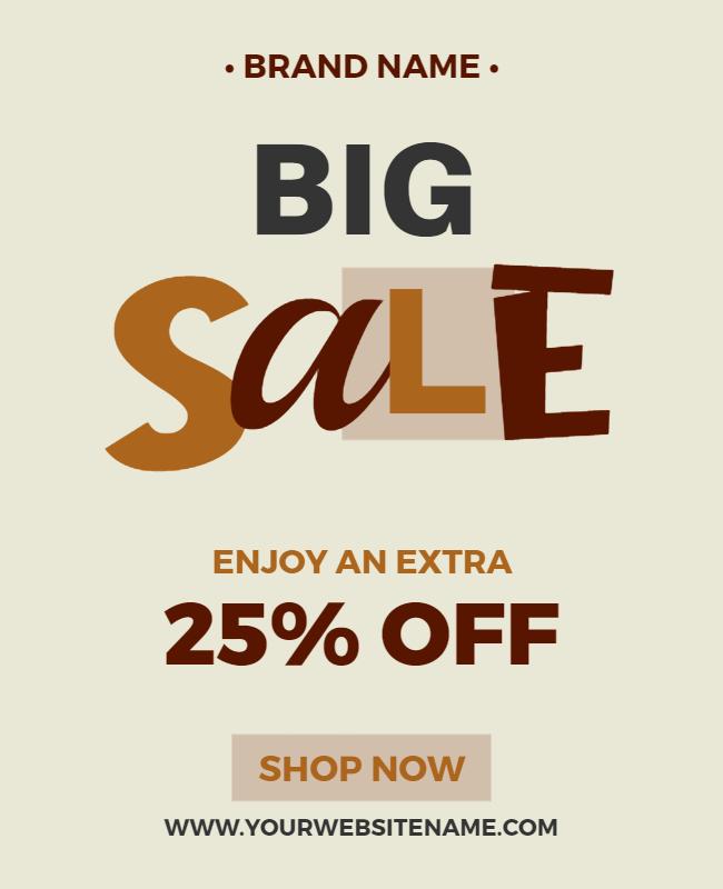 Big Brand Discount Sale Flyer Template