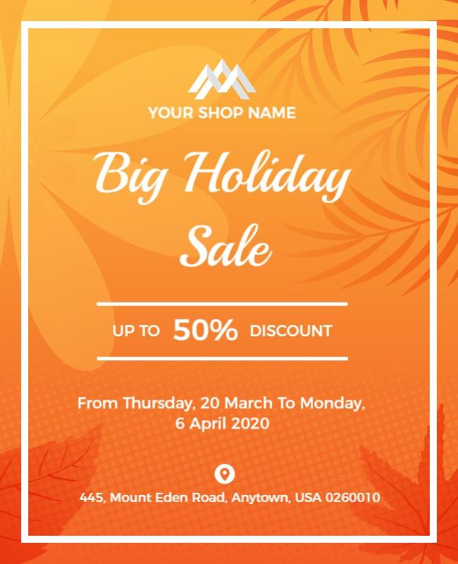 Big Holiday Sale Discount Flyer Template