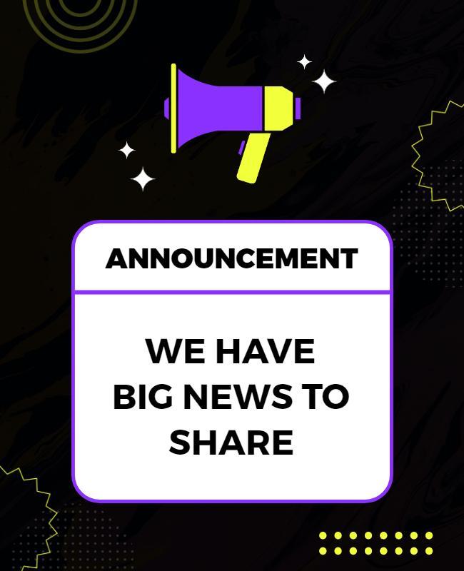 Big News Announcement Event Flyer Template