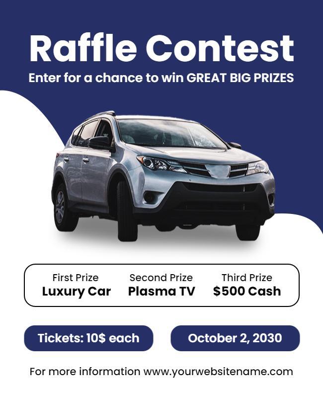 Big Prizes Raffle Contest Flyer Template