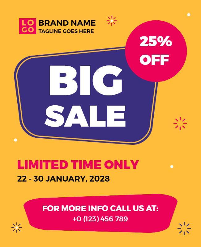 Big Sale Limited Time Offer Flyer Template