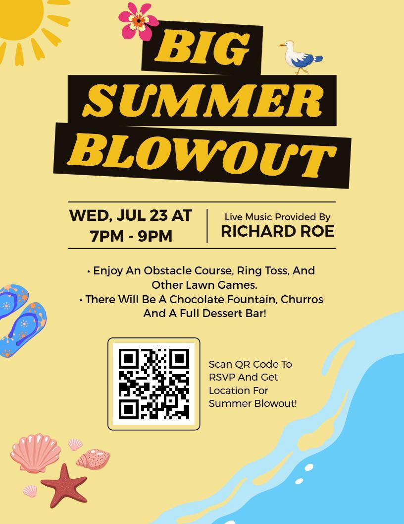 Big Summer Blowout Event Flyer Template