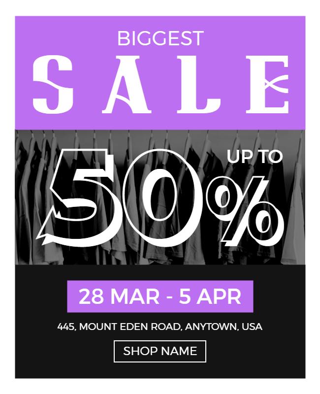 Biggest Fashion Sale Event Flyer Template