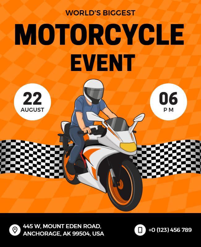 Biggest Motorcycle Racing Event Flyer Template