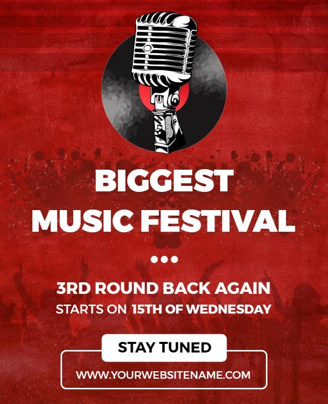 Biggest Music Festival Promo Flyer Template