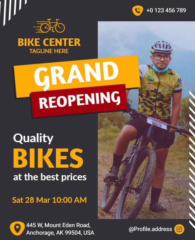 Bike Center Grand Reopening Event Flyer Template