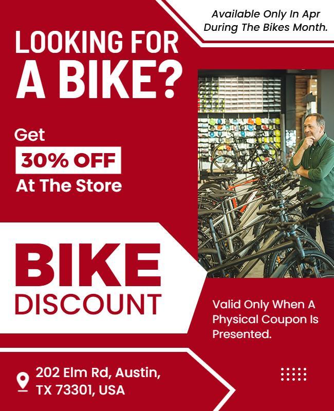 Bike Store Discount Promotion Flyer Template